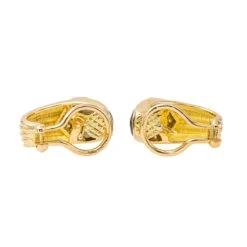 Boucles D'oreilles Clip Or Jaune Diamant En Nacre Noire -Castafiore Boutique boucles doreilles clip or jaune diamant en nacre noire 880603