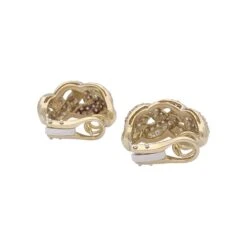 Miller Boucles D'oreilles Clip Pavées En Or Jaune Et Diamants -Castafiore Boutique boucles doreilles clip pavees en or jaune et diamants 765563