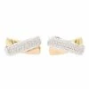 Boucles D'oreilles Clips En Or Blanc Et Diamant