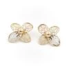 Boucles D'oreilles Clips Fleur Filigrane En 3 Ors -Castafiore Boutique boucles doreilles clips fleur filigrane en 3 ors 411909