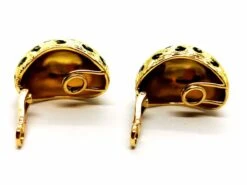 Boucles D'oreilles Clips FRED "Léopard", En Or Jaune Et émail -Castafiore Boutique boucles doreilles clips fred leopard en or jaune et email 821171