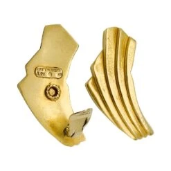 Miller Boucles D'oreilles Clips LALAOUNIS "Drapé" En Or Jaune -Castafiore Boutique boucles doreilles clips lalaounis drape en or jaune 667985