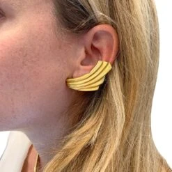 Miller Boucles D'oreilles Clips LALAOUNIS "Drapé" En Or Jaune -Castafiore Boutique boucles doreilles clips lalaounis drape en or jaune 943070