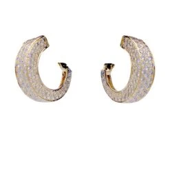 Miller Boucles D'oreilles Clips O.J PERRIN, En Or Jaune Et Diamants