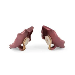 Boucles D'oreilles Clips Pétales De Rose JAR En Aluminium Et Or Jaune -Castafiore Boutique boucles doreilles clips petales de rose jar en aluminium et or jaune 661869