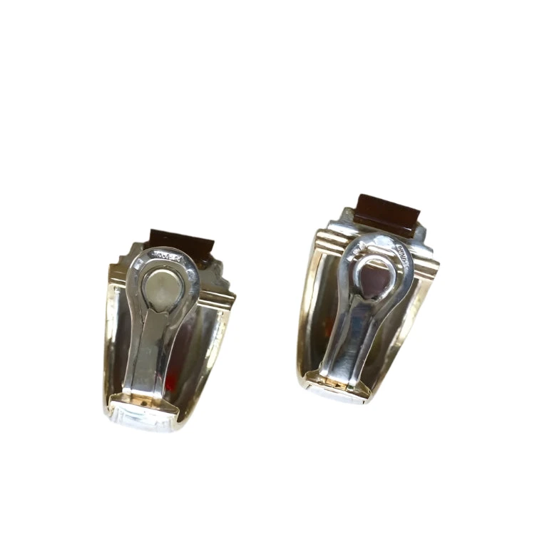 Boucles D'oreilles Clips Puiforcat Par André Vassort Cornaline 3 Boucles D'oreilles Clips Puiforcat Par André Vassort Cornaline – Image 3