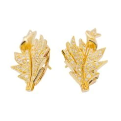 Boucles D'oreilles Clou En Or Jaune Et Diamant 11 Boucles D'oreilles Clou En Or Jaune Et Diamant -Castafiore Boutique boucles doreilles clou en or jaune et diamant 785333