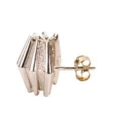 Boucles D'oreilles Clous En Or Blanc Texturé -Castafiore Boutique boucles doreilles clous en or blanc 862953