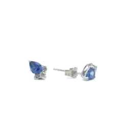 Boucles D'oreilles Clous En Or Blanc, Saphir Et Diamants 7 Boucles D'oreilles Clous En Or Blanc, Saphir Et Diamants -Castafiore Boutique boucles doreilles clous en or blanc saphir et diamants 619309