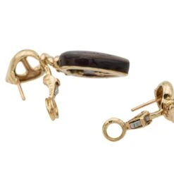 Boucles D'oreilles Coeur Or Jaune Nacre -Castafiore Boutique boucles doreilles coeur or jaune nacre 880833