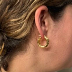 Boucles D'oreilles Créole En Or Jaune -Castafiore Boutique boucles doreilles creole en or jaune 155876