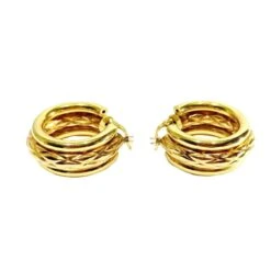 Boucles D'oreilles Créole En Or Jaune