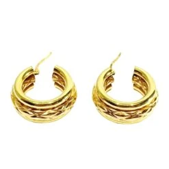 Boucles D'oreilles Créole En Or Jaune -Castafiore Boutique boucles doreilles creole en or jaune 248941