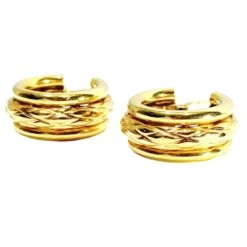 Boucles D'oreilles Créole En Or Jaune -Castafiore Boutique boucles doreilles creole en or jaune 326153