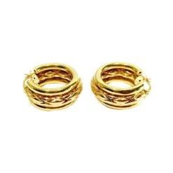 Boucles D'oreilles Créole En Or Jaune -Castafiore Boutique boucles doreilles creole en or jaune 586245