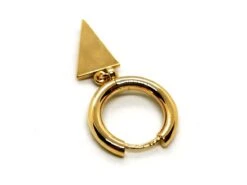 Boucles D'oreilles Créoles à Breloque Géométrique En Or Jaune -Castafiore Boutique boucles doreilles creoles a breloque geometrique en or jaune 767767