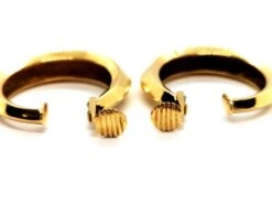 Boucles D'oreilles Créoles à Clip En Or Jaune -Castafiore Boutique boucles doreilles creoles a clip en or jaune 280047