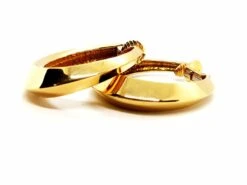 Boucles D'oreilles Créoles à Clip En Or Jaune -Castafiore Boutique boucles doreilles creoles a clip en or jaune 467468