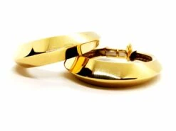 Boucles D'oreilles Créoles à Clip En Or Jaune