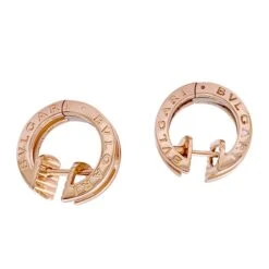 Miller Boucles D'oreilles Créoles BULGARI "B.Zero1" En Or Rose -Castafiore Boutique boucles doreilles creoles bulgari bzero1 en or rose 459581