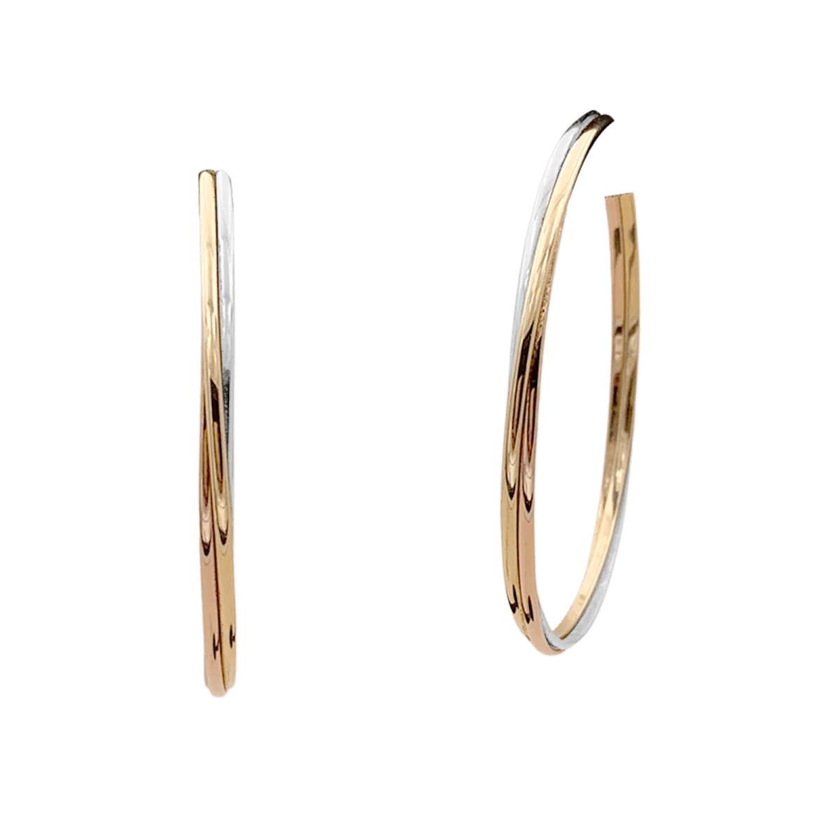 Miller Boucles D'oreilles Créoles CARTIER "Trinity" En Or Jaune, Or Blanc Et Or Rose 1 Miller Boucles D'oreilles Créoles CARTIER "Trinity" En Or Jaune, Or Blanc Et Or Rose