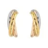 Boucles D'oreilles Créoles CARTIER "Trinity" En Trois Ors -Castafiore Boutique boucles doreilles creoles cartier trinity en trois ors 715823