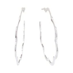 Miller Boucles D'oreilles Créoles CHANEL "Profil De Camélia" En Or Blanc -Castafiore Boutique boucles doreilles creoles chanel profil de camelia en or blanc 140928