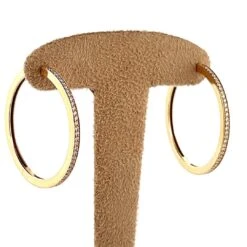 Boucles D'oreilles Créoles COURBET En Or Jaune Et Diamants 10 Boucles D'oreilles Créoles COURBET En Or Jaune Et Diamants -Castafiore Boutique boucles doreilles creoles courbet en or jaune et diamants 985435