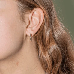 Boucles D'oreilles Créoles En Or Jaune, Or Blanc Et Diamants -Castafiore Boutique boucles doreilles creoles en or jaune or blanc et diamants 151206