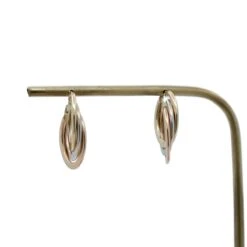 Boucles D'oreilles Créoles En Or Jaune, Or Blanc Et Or Rose -Castafiore Boutique boucles doreilles creoles en or jaune or blanc et or rose 395568