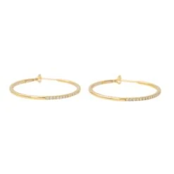 Boucles D'oreilles Créoles Or Jaune Diamant -Castafiore Boutique boucles doreilles creoles or jaune diamant 659627