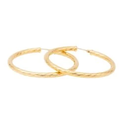 Boucles D'oreilles Créoles Torsadées En Or Jaune -Castafiore Boutique boucles doreilles creoles torsadees en or jaune 391292