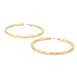 Boucles D'oreilles Créoles Torsadées En Or Jaune -Castafiore Boutique boucles doreilles creoles torsadees en or jaune 609035