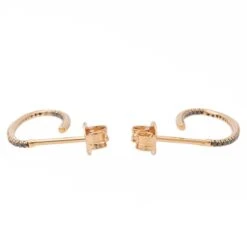 Boucles D'oreilles Demi-Créoles GINETTE NY "Ellipse Black Diamond Hoops" En Or Rose Et Diamants 8 Boucles D'oreilles Demi-Créoles GINETTE NY "Ellipse Black Diamond Hoops" En Or Rose Et Diamants -Castafiore Boutique boucles doreilles demi creoles ginette ny ellipse black diamond hoops en or rose et diamants 108016