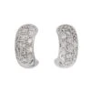 Boucles D'oreilles Demi Créoles Or Blanc Diamant -Castafiore Boutique boucles doreilles demi creoles or blanc diamant 170003