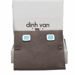 Boucles D’oreilles DINH VAN "Impression" En Or Gris Et Turquoises -Castafiore Boutique boucles doreilles dinh van impression en or gris et turquoises 714295