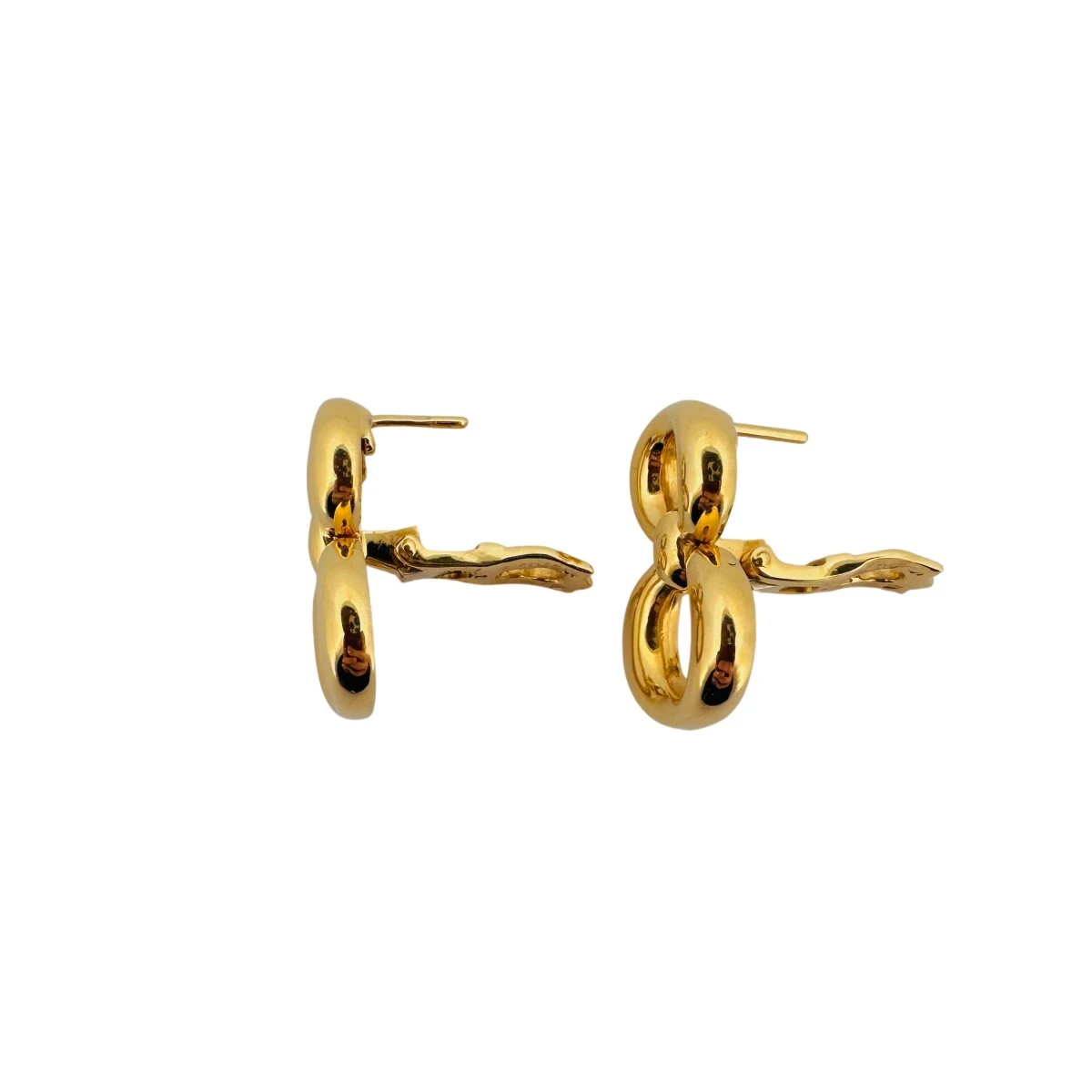 Boucles D'oreilles Clou DIOR En Or Jaune 4 Boucles D'oreilles Clou DIOR En Or Jaune – Image 4