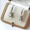 Boucles D'oreilles Dormeuses Anciennes Diamants 1,10 Ct -Castafiore Boutique boucles doreilles dormeuses anciennes diamants 110 ct 778840