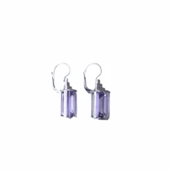 Boucles D'oreilles Dormeuses En Or Blanc, Améthystes Et Diamants -Castafiore Boutique boucles doreilles dormeuses en or blanc amethystes et diamants 716137