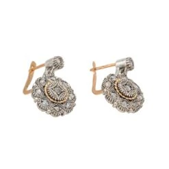 Boucles D'oreilles Dormeuses En Or Blanc Et Diamant 9 Boucles D'oreilles Dormeuses En Or Blanc Et Diamant -Castafiore Boutique boucles doreilles dormeuses en or blanc et diamant 196741