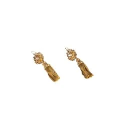 Osprey Boucles D'oreilles Dormeuses En Or Jaune Et En Perles