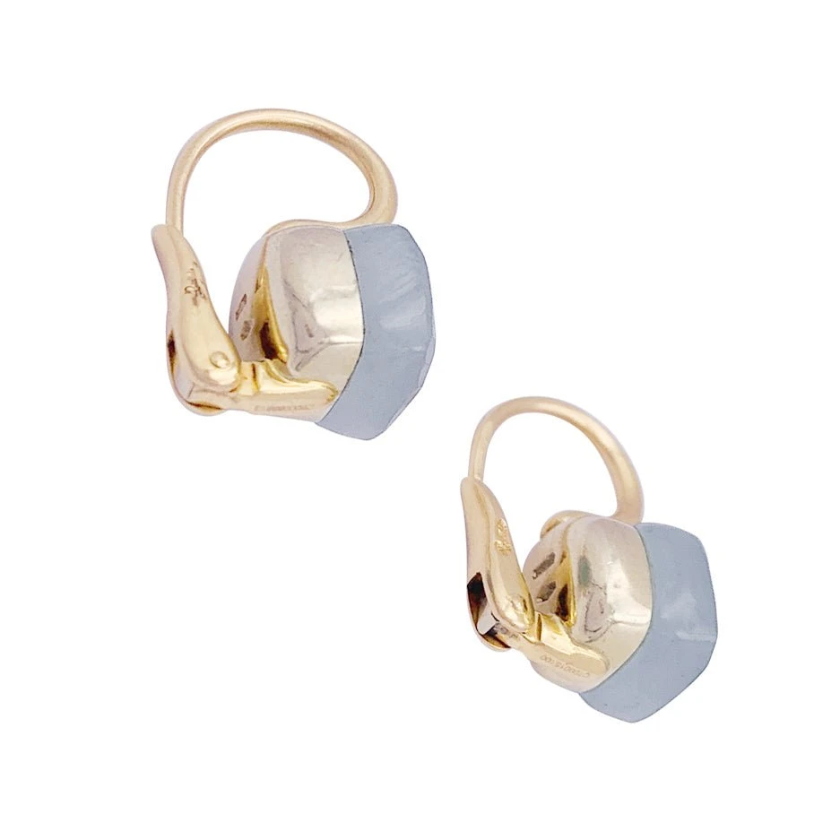 Miller Boucles D'oreilles Dormeuses POMELLATO "Nudo Classic" En Or Jaune Et Aigue-marine Laiteuse 3 Miller Boucles D'oreilles Dormeuses POMELLATO "Nudo Classic" En Or Jaune Et Aigue-marine Laiteuse – Image 3