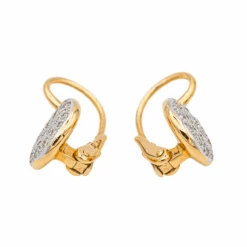 Boucles D'oreilles Dormeuses POMELLATO "Sabbia" En Or Rose, Or Blanc Et Diamants -Castafiore Boutique boucles doreilles dormeuses pomellato sabbia en or rose or blanc et diamants 548089