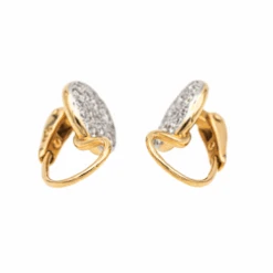 Boucles D'oreilles Dormeuses POMELLATO "Sabbia" En Or Rose, Or Blanc Et Diamants -Castafiore Boutique boucles doreilles dormeuses pomellato sabbia en or rose or blanc et diamants 828580