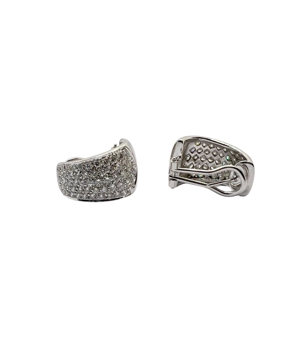 Boucles D'oreilles En Or Blanc Et Diamant 3 Boucles D'oreilles En Or Blanc Et Diamant – Image 3