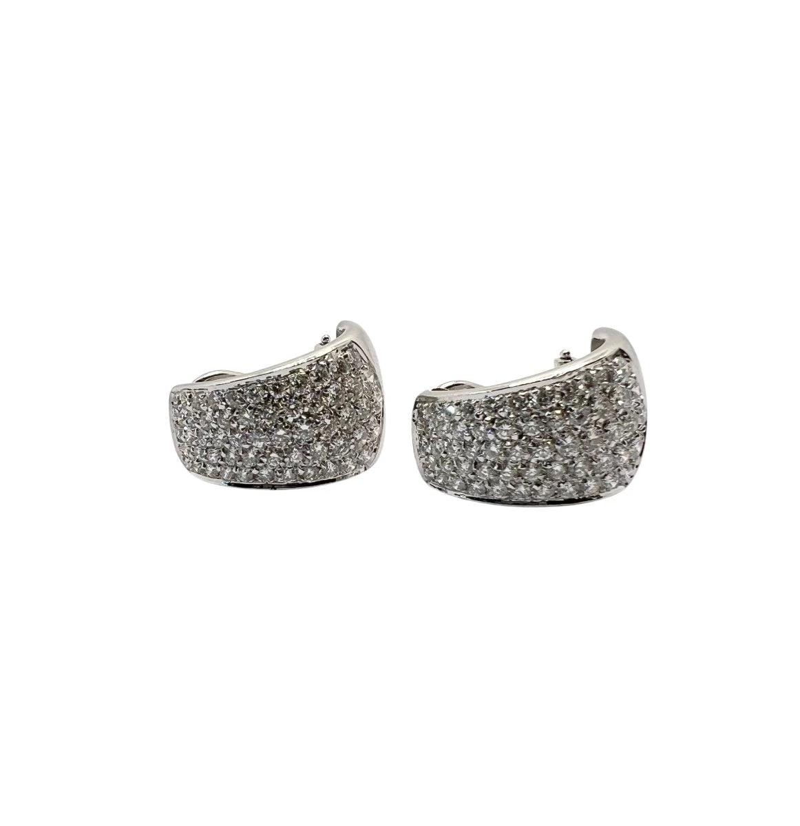 Boucles D'oreilles En Or Blanc Et Diamant 1 Boucles D'oreilles En Or Blanc Et Diamant