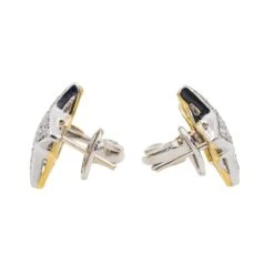 Boucles D'oreilles En Or Blanc Et Jaune Et Diamant -Castafiore Boutique boucles doreilles en or blanc et jaune et diamant 774948
