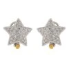 Boucles D'oreilles En Or Blanc Et Jaune Et Diamant -Castafiore Boutique boucles doreilles en or blanc et jaune et diamant 854834