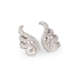 Boucles D'oreilles Clip En Or Blanc, Platine Et Diamants 6 Boucles D'oreilles Clip En Or Blanc, Platine Et Diamants -Castafiore Boutique boucles doreilles en or blanc platine et diamants 155971