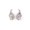 Boucles D'oreilles Clip En Or Blanc, Platine Et Diamants